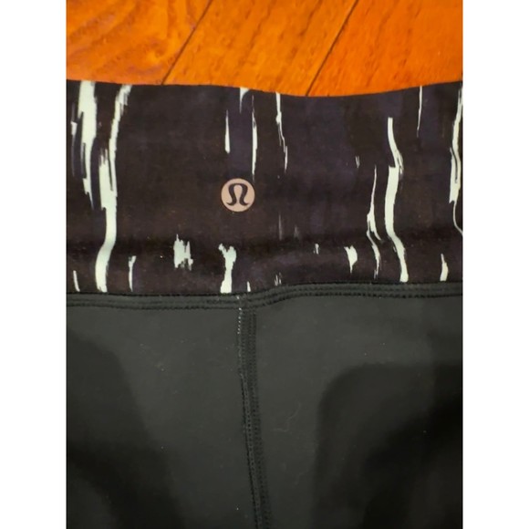 Lululemon Wunder Under Reversible leggings dark fuel / menthol green size 4 - Picture 4 of 6